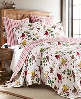 Levtex Joybirds Watercolor Etched Reversible Quilt