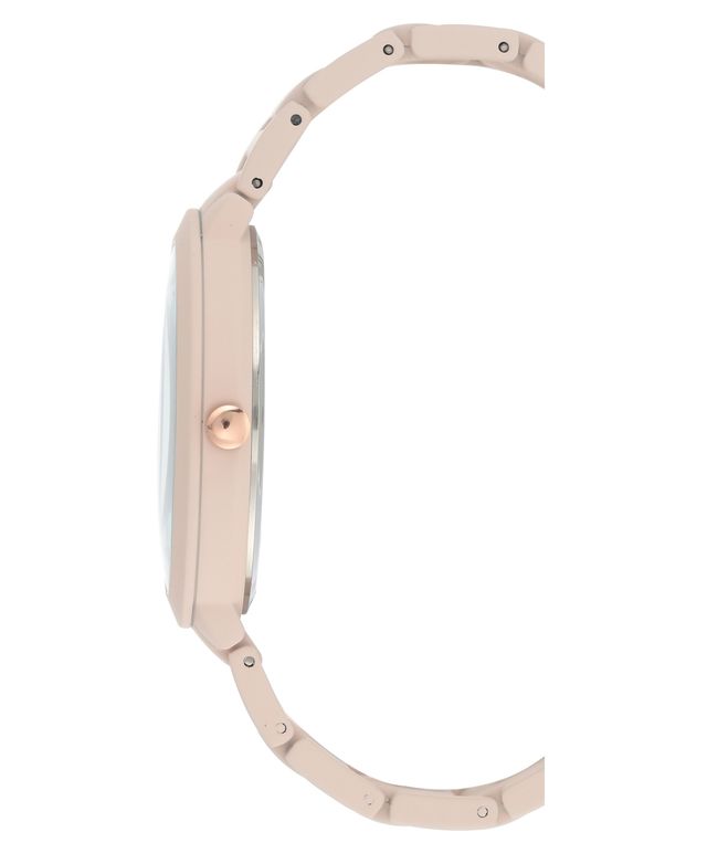 Nine West Women's Pink Rubberized Bracelet Watch, 40.5mm