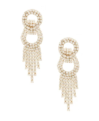 Dancing Crystal Chain Fringe Earrings