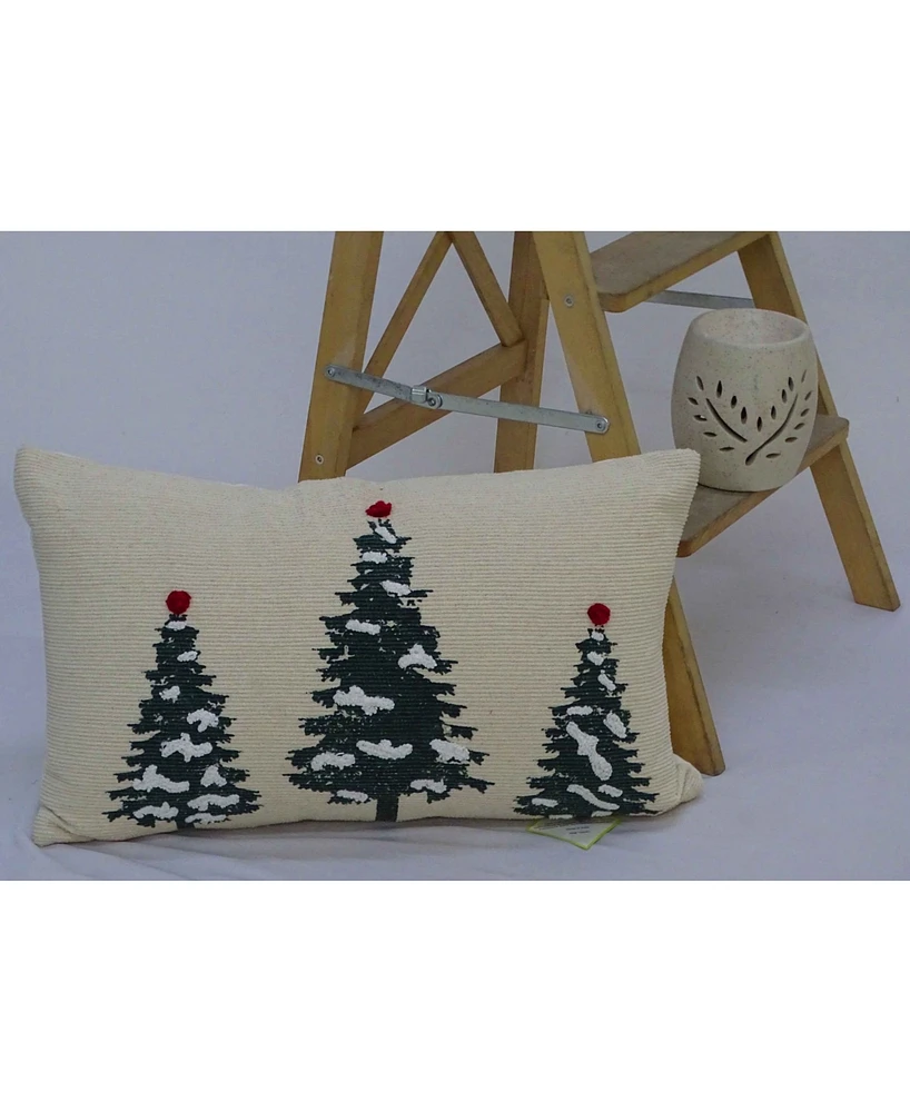 Vibhsa Evergreen Trees Decorative Pillow, 14" x 24"