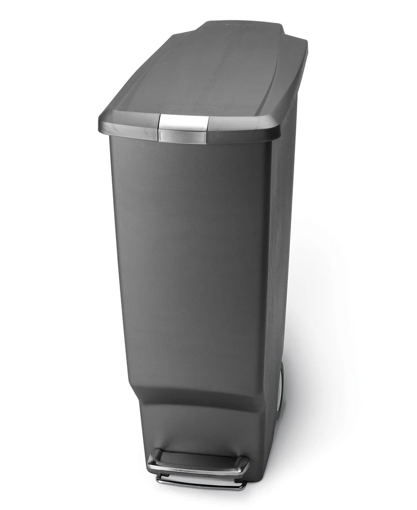 simplehuman 40 Liter Plastic Slim Liner Rim Kitchen Trash Can