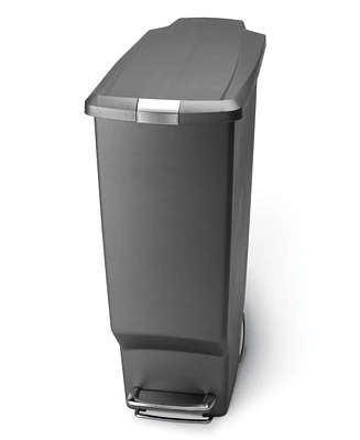 simplehuman 40 Liter Plastic Slim Liner Rim Kitchen Trash Can