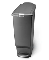 simplehuman 40 Liter Plastic Slim Liner Rim Kitchen Trash Can