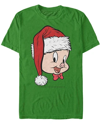 Men's Looney Tunes Santa Porky Short Sleeve T-shirt