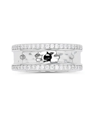 Cubic Zirconia Hammered Ring