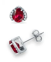 Giani Bernini Created Ruby and Cubic Zirconia Stud Earrings