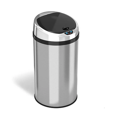 8 Gallon / 30 Liter Stainless Steel SoftStep Round Kitchen Trash Can with Odor Filter