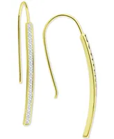 Giani Bernini Cubic Zirconia Vertical Bar Threader Earrings, Created for Macy's