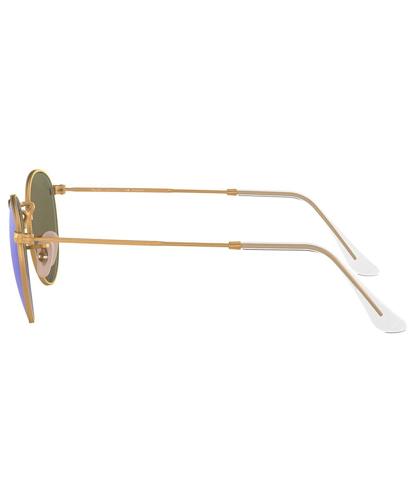 Ray-Ban Polarized Sunglasses, RB3447 Round Flash Lenses