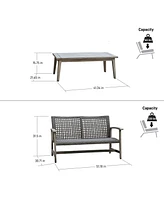 Monterosso 2 Piece Sofa and Table Seating Set