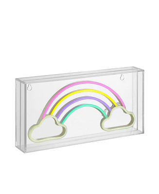 Rainhow Contemporary Glam Acrylic Box Usb Operated Led Neon Light