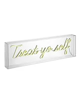 Treat Yo Self Contemporary Glam Acrylic Box Usb Operated Led Neon Light