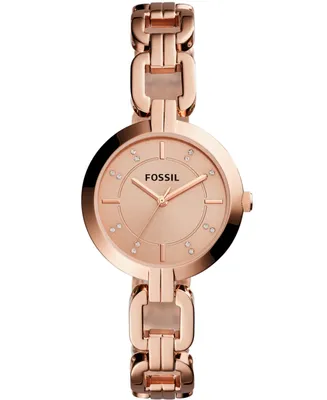 Fossil Women's Kerrigan Three Hand Rose Gold Stainless Steel Watch 32mm