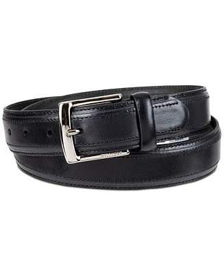 Tommy Hilfiger Men's Stitched Classic Dress Leather Belt