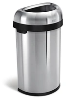 simplehuman 60 Liter Semi Round Open Top Commercial Trash Can