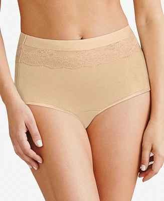 Bali Women's Beautifully Confident Brief Period Underwear With Light Leak Protection DFLLB1