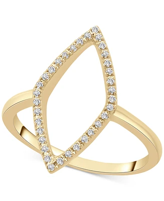 Wrapped Diamond Rhombus Statement Ring (1/10 ct. t.w.) 14k Gold or White Gold, Created for Macy's