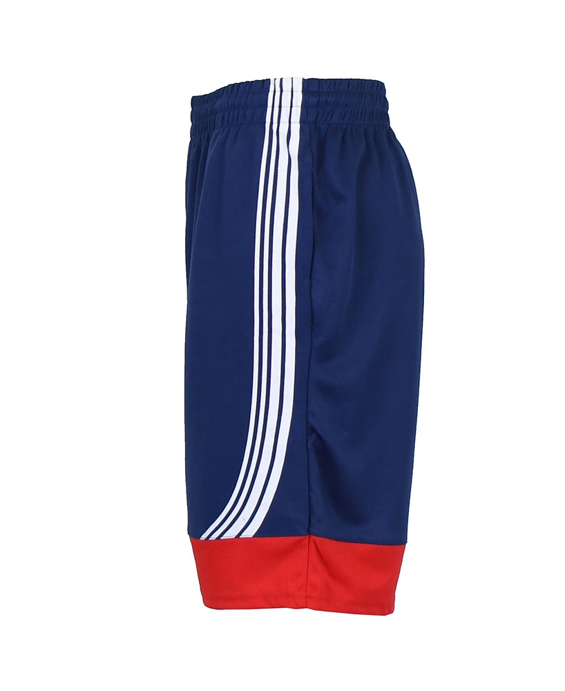 Galaxy By Harvic Men's Active Training Modern-Fit Moisture-Wicking Colorblocked Mesh Basketball Shorts