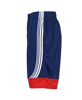 Galaxy By Harvic Men's Active Training Modern-Fit Moisture-Wicking Colorblocked Mesh Basketball Shorts