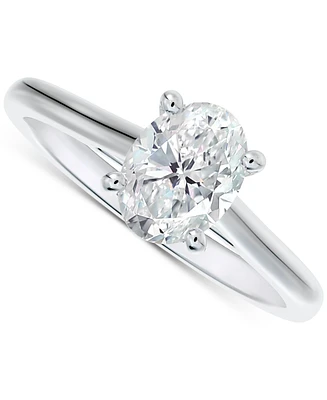 Portfolio by De Beers Forevermark Diamond Oval-Cut Cathedral Solitaire Engagement Ring (5/8 ct. t.w.) in 14k White Gold