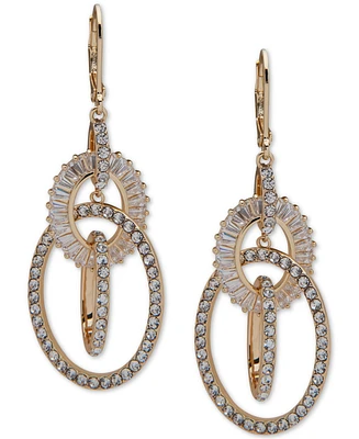 Anne Klein Gold-Tone Crystal Orbital Drop Earrings