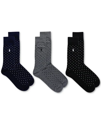 Polo Ralph Lauren Men's 3-Pk. Classic Dot Dress Socks