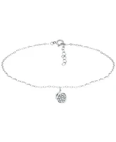 Giani Bernini Cubic Zirconia Apple Ankle Bracelet in Sterling Silver, Created for Macys