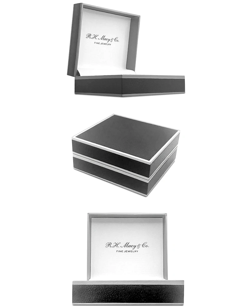 Black Diamond Cluster Square Stud Earrings (1/6 ct. t.w.) in Sterling Silver