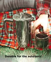 Grosche Dublin Stainless Steel Double Wall Insulated French Press, 34 fl oz Capacity