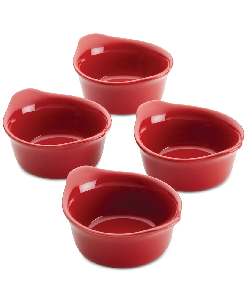 Rachael Ray Ceramics Round Ramekin Dipper Cups, Set of 4