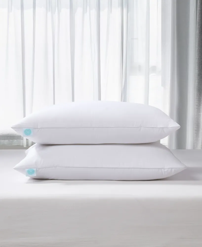 Martha Stewart White Feather & Down Medium/Firm Lyocell-Around 2-Pack Pillows