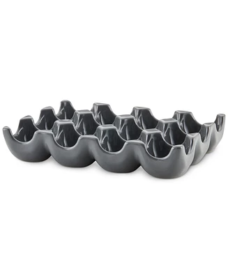Rachael Ray Solid Glaze Ceramics Egg Tray, 12-Cup