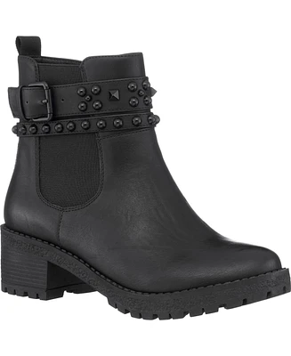 Gc Shoes Women's Noe Block Heel Studded Ankle Booties