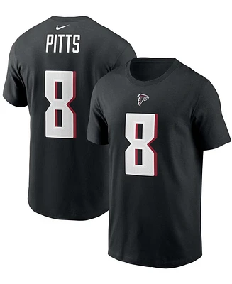 Men's Kyle Pitts Black Atlanta Falcons 2021 Nfl Draft First Round Pick Player Name and Number T-shirt