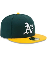 New Era Men's Green/Yellow Oakland Athletics Home Authentic Collection On-Field 59FIFTY Fitted Hat