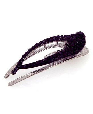 Women's Elongated Crystal Teardrop Hair Clip