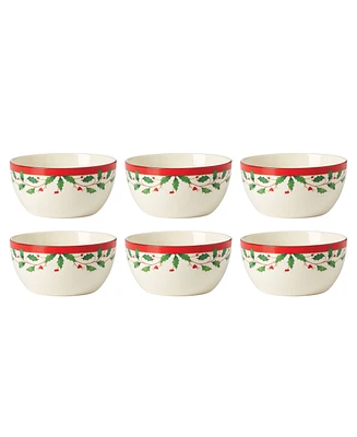 Holiday Dessert Bowl, Set of 6