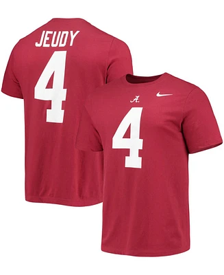 Men's Jerry Jeudy Crimson Alabama Crimson Tide Alumni Name Number T-shirt
