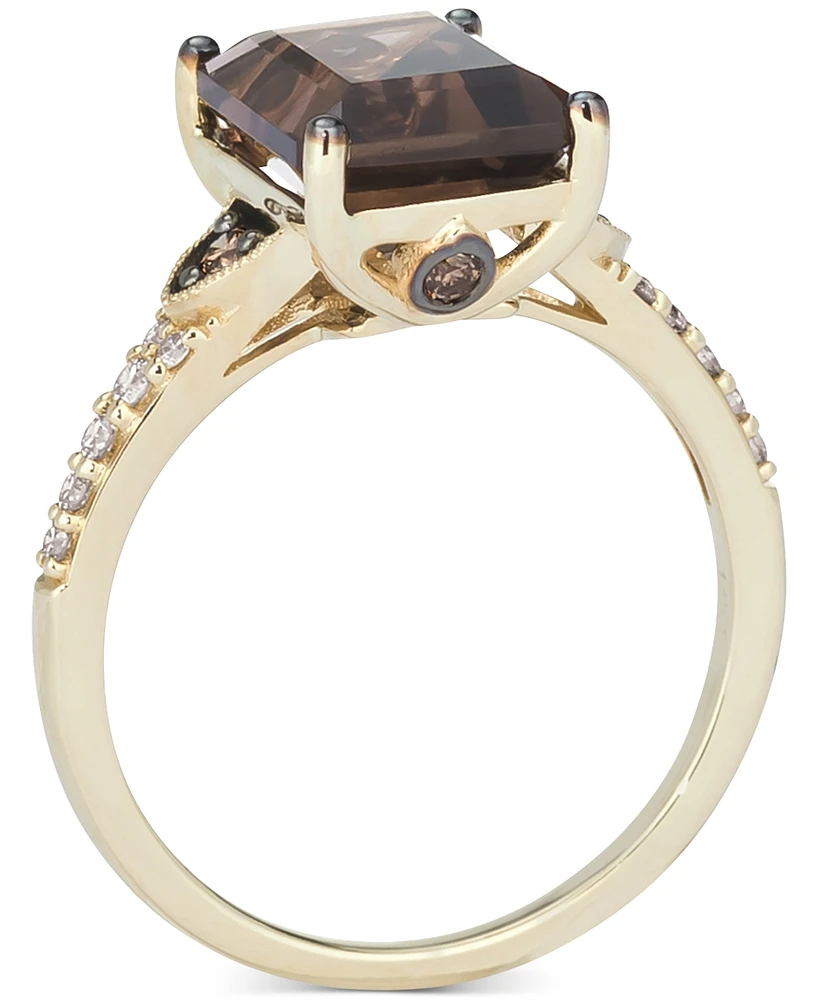 Le Vian Chocolate Quartz (3-1/10 ct. t.w.) & Diamond (1/4 Ring 14k Gold