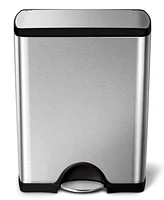 simplehuman 13 Gallon Classic Rectangular Step Kitchen Trash Can with Soft-Close Lid