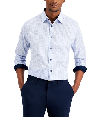 Club Room Men's Dot Stripe Shirt, Created for Macy's