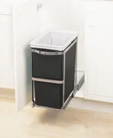 simplehuman 30 Liter Under Counter Pull-Out Kitchen Trash Can, Heavy-Duty Steel Frame