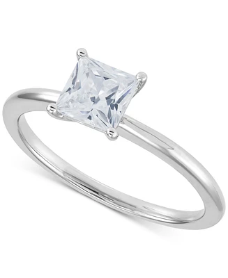 Grown With Love Igi Certified Lab Diamond Princess-Cut Solitaire Engagement Ring (1 ct. t.w.) 14k White Gold