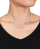 Lab-Grown Moissanite 17" Tennis Necklace (12-1/2 ct. t.w.) in Sterling Silver