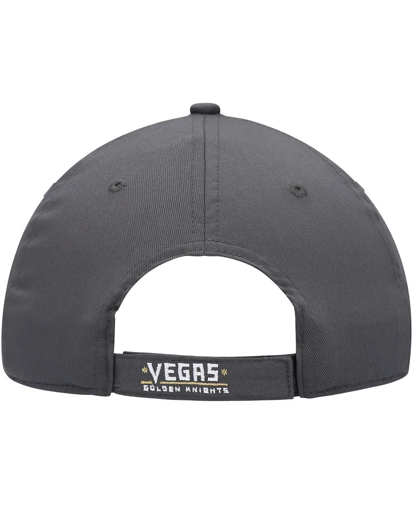 Men's Charcoal Vegas Golden Knights Logo Core Adjustable Hat