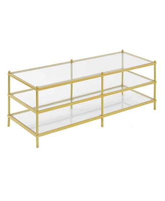 Royal Crest 3 Tier Glass Coffee Table