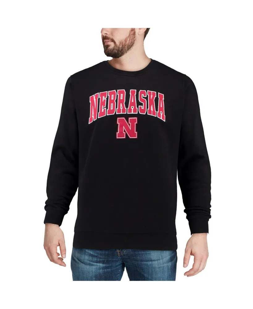 Colosseum Men's Nebraska Huskers Arch & Logo Pullover Sweatshirt