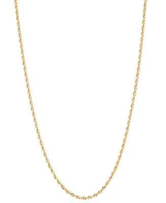 Lightweight Rope Link 18" Chain Necklace in 10k Gold
