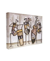 Stupell Industries Musical Trio Abstract Modern Painting Stretched Canvas Wall Art Collection By Eric Waugh