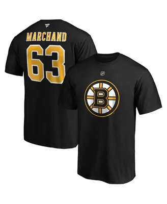 Men's Fanatics Brad Marchand Black Boston Bruins Big and Tall Name and Number T-shirt